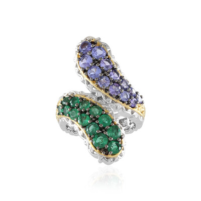 Anello in argento con Smeraldo Zambia (Gems en Vogue)