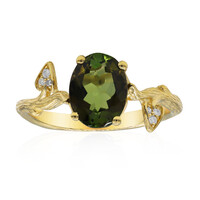 Anello in oro con Tormalina Neon del Congo (Smithsonian)