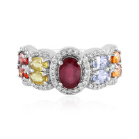 Anello in argento con Rubino del Madagascar