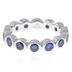Anello in argento con Zaffiro Blu del Madagascar