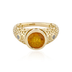 Anello in oro con Zaffiro Giallo del Madagascar (Ornaments by de Melo)