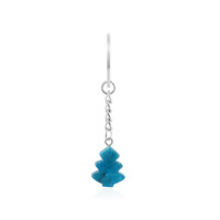 Portachiavi con Apatite Blu Neon