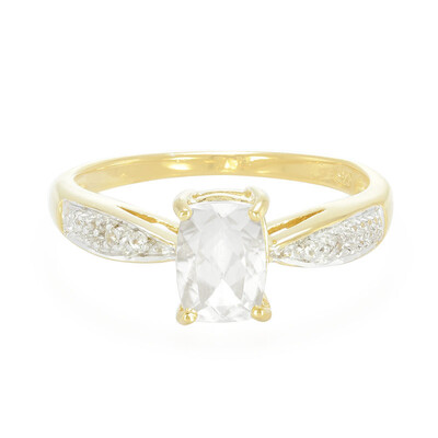 Anello placcato in oro con Berillo Himalayano