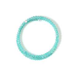 Bracciale in acciaio con Amazzonite (Riya)