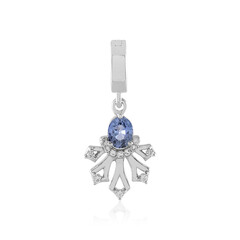 Ciondolo in argento con Zaffiro Ceylon Blu (non riscaldato)