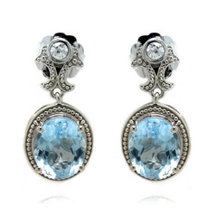 Orecchini in argento con Topazio Blu Cielo (Dallas Prince Designs)