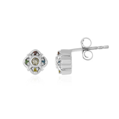 Orecchini in argento con Diamante Champagne I3
