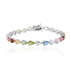 Bracciale in argento con Topazio Blu Svizzero