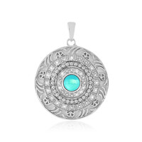 Ciondolo in argento con Opale Blu dell'Etiopia