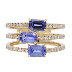 Anello in oro con Tanzanite AAA (CIRARI)