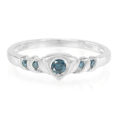 Anello placcato in platino con Diamante Fancy