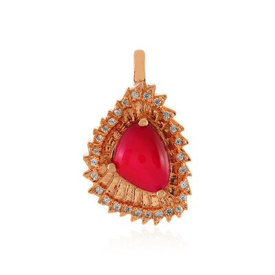 Ciondolo in argento con Calcedonio Lampone (SAELOCANA)