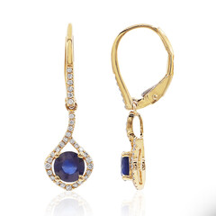 Orecchini in oro con Zaffiro Ceylon