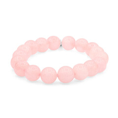 Bracciale in argento con Quarzo Rosa