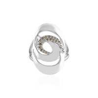 Anello in argento con Diamante Champagne I3 (de Melo)