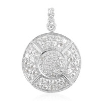 Ciondolo in argento con Zaffiro Bianco