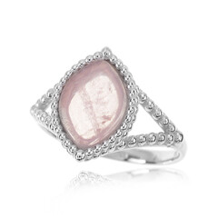 Anello in argento con Quarzo Rosa