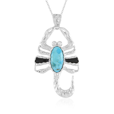 Collana in argento con Turchese Kingman Mohave Blu (Faszination Türkis)
