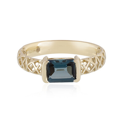 Anello in oro con Topazio Blu Londra (Ornaments by de Melo)