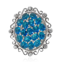 Anello in argento con Apatite Blu Neon (Dallas Prince Designs)