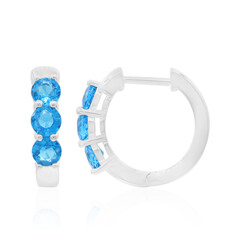 Orecchini in argento con Apatite Blu Neon Goias