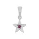Ciondolo in argento con Diamante Porpora I2