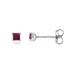 Orecchini in argento con Rodolite Lampone