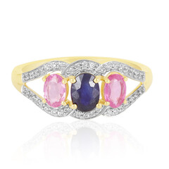 Anello in argento con Zaffiro Blu del Madagascar