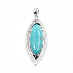 Ciondolo in argento con Turchese della Miniera 8 (Anne Bever)