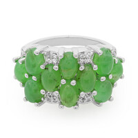 Anello in argento con Crisoprasio Imperiale