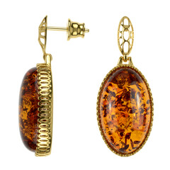 Orecchini in argento con Ambra Baltica