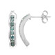 Orecchini placcati in platino con Diamante Fancy