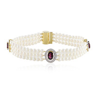 Bracciale in argento con Rodolite Lampone