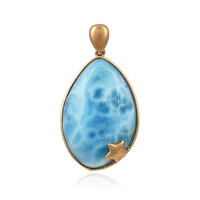 Ciondolo in oro con Larimar