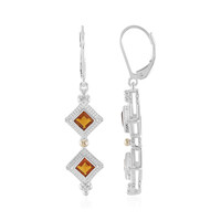 Orecchini in argento con Citrino Madeira (Granulieren)