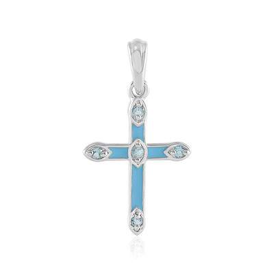 Ciondolo in argento con Topazio Blu Svizzero