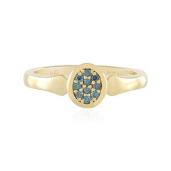 Anello in argento con Diamante Blu I2