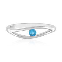 Anello in argento con Apatite Blu Neon