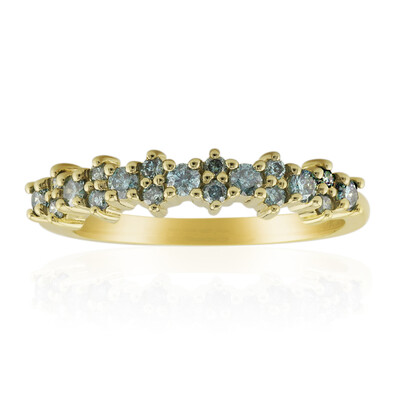 Anello in oro con Diamante Blu Cielo I1