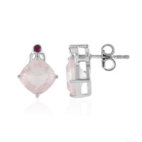 Orecchini in argento con Quarzo Rosa