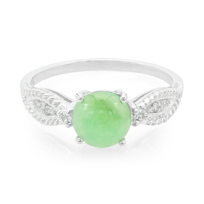 Anello in argento con Crisoprasio Imperiale