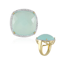 Anello in argento con Calcedonio Acqua