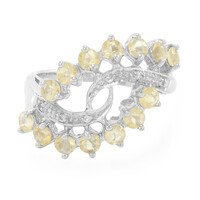 Anello in argento con Pietra del Sole Lunare