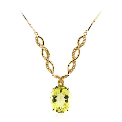 Collana in argento con Citrino Limone