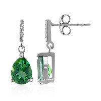 Orecchini in argento con Topazio Verde Farfalla