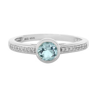 Anello in argento con Topazio Blu Cielo