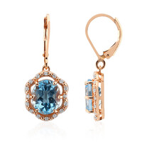 Orecchini in argento con Topazio Blu Cielo