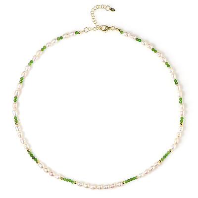 Collana in argento con Diopside Russo