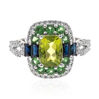 Anello in oro con Peridoto Dashihe  (CIRARI)