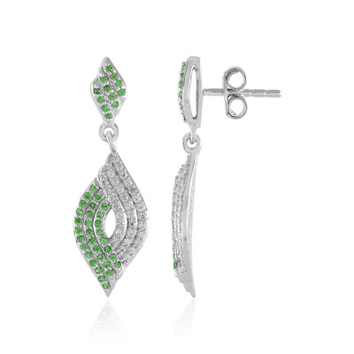 Orecchini in argento con Tsavorite